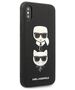 Original Case IPHONE XS MAX Karl Lagerfeld Hardcase Saffiano Ikonik Karl&Choupette Head (KLHCI65SAKICKCBK) black 3666339055011