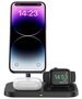 Wireless Magnetic Charger 3in1 15W for Smartphones with MagSafe, AirPods, Apple Watch Watch Tech-Protect QI15W A22 black 9490713930960