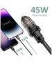 Car Charger 45W USB-C PD + QC3.0 USB Tech-Protect CC45W black 9490713931707