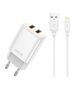 Wall Charger 2x USB 2.4A + Cable USB - Lightning Jellico EU02 white 6974929203252