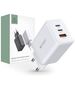 Wall Charger 65W 2x USB-C PD + QC3.0 USB Tech-Protect C65W white 9490713934517