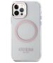 Original Case IPHONE 12 / 12 PRO Guess Hard Case Metal Outline Magsafe (GUHMP12MHTRMP) pink 3666339169961