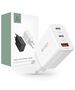 Wall Charger 30W 2x PD USB-C + QC3.0 USB Tech-Protect C30W white 9490713935262