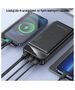 Powerbank 30000mAh 22.5W 3xUSB/PD/iPhone Lightning Display + LED Lamp AWEI (P140K) black 6954284002370