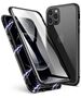 Case APPLE IPHONE 15 Double Magnetic 360° Aluminum and Tempered Glass black 5904161140634