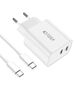Wall Charger 2x USB-C PD 35W + Cable USB-C - USB-C white 9319456605570