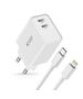 Wall Charger 2x USB-C PD 35W + Cable USB-C - Lightning white 9319456605587