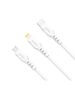 Cable 3w1 1m USB - Micro USB + Lightning + USB-C Denmen D05E white 6973224871012