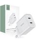 Wall Charger PD 20W 2x USB-C Tech-Protect C20W white 9319456607093