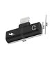 2in1 Adapter / Splitter for Charger and Lightning Headphones black 5904161145516