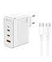 Wall Charger GaN 100W 1x QC3.0 USB + 2x PD USB-C Jellico C118 + Cable USB-C - USB-C white 6974929204532