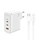 Wall Charger GaN 100W 1x QC3.0 USB + 2x PD USB-C Jellico C118 + Cable USB-C - Lightning white 6974929204525