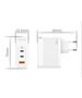 Wall Charger GaN 100W 1x QC3.0 USB + 2x PD USB-C Jellico C118 white 6974929204112