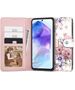 Case SAMSUNG GALAXY A55 5G Tech-Protect Wallet Blossom Flower pink 5906203692187