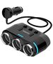 Car Cigarette Lighter Socket Splitter B39 Type C - 3 sockets + 2xUSB - 2,1A 100W with display and cable 6959828210051