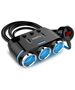 Car Cigarette Lighter Socket Splitter B39 Type C - 3 sockets + 2xUSB - 2,1A 100W with display and cable 6959828210051