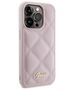 Guess case for iPhone 15 Pro 6,1&quot; GUHCP15LPSQSQSP pink HC PU Quilted Metal Logo 3666339149765