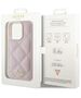 Guess case for iPhone 15 Pro 6,1&quot; GUHCP15LPSQSQSP pink HC PU Quilted Metal Logo 3666339149765