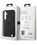 BMW case for Samsung Galaxy S24+ black Signature Leather Half Textured & Circle MagSafe 3666339242602