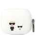 Karl Lagerfeld case for Airpods Pro KLACAPSILKCW white Silicone Karl + Choupette 3666339088200