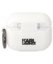 Karl Lagerfeld case for Airpods Pro KLACAPSILKCW white Silicone Karl + Choupette 3666339088200