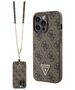 Guess case for iPhone 13 Pro 6,1&quot; GUHCP13LP4TDSCPW brown HC PU Leather Metal Logo Strass Crossbody 3666339146887