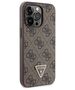 Guess case for iPhone 13 Pro 6,1&quot; GUHCP13LP4TDSCPW brown HC PU Leather Metal Logo Strass Crossbody 3666339146887