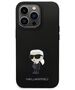 Karl Lagerfeld case for iPhone 13 Pro 6,1&quot; KLHCP13LSMHKNPK black HC Silicone Ikonik Metal Pin 3666339165932