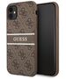 Guess case for iPhone 11 GUHCN614GDBR brown hard case 4G Stripe 3666339005498