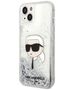 Karl Lagerfeld case for iPhone 14 Pro Max 6,7&quot; KLHCP14XLNKHCH silver hardcase Liquid Glitter NFT Karl's Head 3666339086879