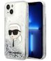 Karl Lagerfeld case for iPhone 14 Pro Max 6,7&quot; KLHCP14XLNKHCH silver hardcase Liquid Glitter NFT Karl's Head 3666339086879