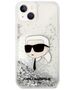 Karl Lagerfeld case for iPhone 14 Pro Max 6,7&quot; KLHCP14XLNKHCH silver hardcase Liquid Glitter NFT Karl's Head 3666339086879