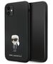 Karl Lagerfeld case for iPhone 11 KLHCN61SMHKNPK black HC Silicone Ikonik Metal Pin 3666339165918