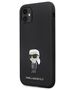 Karl Lagerfeld case for iPhone 11 KLHCN61SMHKNPK black HC Silicone Ikonik Metal Pin 3666339165918