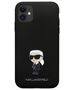 Karl Lagerfeld case for iPhone 11 KLHCN61SMHKNPK black HC Silicone Ikonik Metal Pin 3666339165918