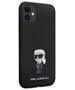 Karl Lagerfeld case for iPhone 11 KLHCN61SMHKNPK black HC Silicone Ikonik Metal Pin 3666339165918