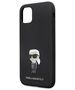 Karl Lagerfeld case for iPhone 11 KLHCN61SMHKNPK black HC Silicone Ikonik Metal Pin 3666339165918