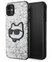 Karl Lagerfeld case for iPhone 11 / XR KLHCN61G2CPS silver hardcase Glitter Choupette Patch 3666339170035