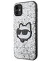 Karl Lagerfeld case for iPhone 11 / XR KLHCN61G2CPS silver hardcase Glitter Choupette Patch 3666339170035