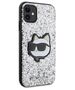 Karl Lagerfeld case for iPhone 11 / XR KLHCN61G2CPS silver hardcase Glitter Choupette Patch 3666339170035