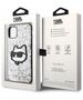 Karl Lagerfeld case for iPhone 11 / XR KLHCN61G2CPS silver hardcase Glitter Choupette Patch 3666339170035