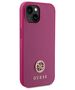 Guess case for iPhone 15 6,1&quot; GUHCP15SPS4DGPP pink HC PU 4G Metal Logo Strass 3666339150860