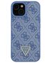 Guess case for iPhone 15 6.1&quot; GUHCP15SP4TDSCPB blue hardcase Crossbody 4G Metal Logo 3666339147082