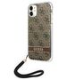 Guess case for IPhone 11 GUOHCN61H4STW hard case brown Print 4G Cord 3666339046408