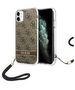 Guess case for IPhone 11 GUOHCN61H4STW hard case brown Print 4G Cord 3666339046408