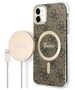 Guess set case + charger for iPhone 11 6,1&quot; GUBPN61H4EACSW brown hard case 4G Print MagSafe 3666339103385