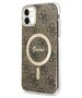 Guess set case + charger for iPhone 11 6,1&quot; GUBPN61H4EACSW brown hard case 4G Print MagSafe 3666339103385