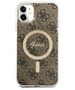 Guess set case + charger for iPhone 11 6,1&quot; GUBPN61H4EACSW brown hard case 4G Print MagSafe 3666339103385