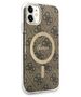 Guess set case + charger for iPhone 11 6,1&quot; GUBPN61H4EACSW brown hard case 4G Print MagSafe 3666339103385