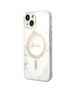 Guess set case + charger for iPhone 14 Plus 6,7&quot; GUBPP14MHMEACSH white hard case Marble MagSafe 3666339103194